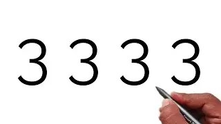 How to draw beautiful drawing from number 3333 | Easy Dots Design | 3&times;3 dots design drawing