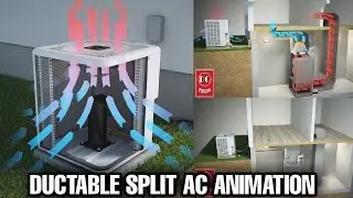 DUCTABLE SPLIT AC ANIMATION (HVAC)