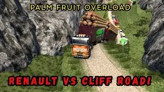 ETS2 Live | Slow Trucking on Extreme Mountain Road &ndash; Renault Premium Hauling Palm Fruit Madness