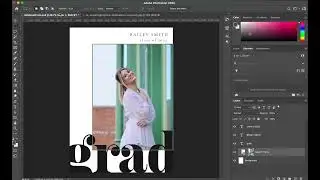 Editing the Graduation Announcement on Photoshop