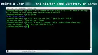 Delete a User and his/her Home Directory on Linux