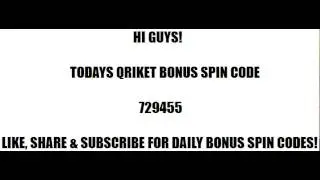 Qriket Spin Code