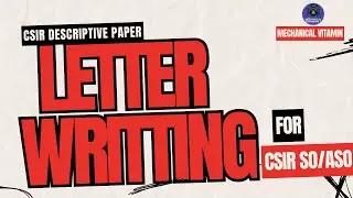 LETTER WRITING | DAILY PRACTICE |CSIR SO/ASO | DESCRIPTIVE PAPER| #csirrecruitment #csirso  #csiraso