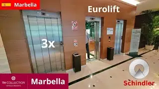 Three Schindler Eurolift Traction MRL elevators @ Hotel NH Collection Marbella, Marbella, Spain