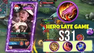 alice S31 she is heroes late game full build magic damage jungler mobile legends