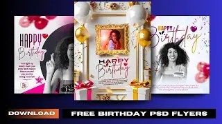 FREE PSD Birthday Flyer Files - Fully Editable | WORD: Jesus is coming again!