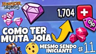 COMO GANHAR MUITAS JOIAS NO MONSTER LEGENDS DE GRAÇA!! Dicas para iniciantes