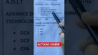 AUTOCAD Course And Syllabus. #basicconcepts #thetech project of civil & mechanical & electrical