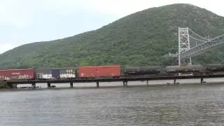CSX Q439 rolls over the Popolopen Creek trestle....