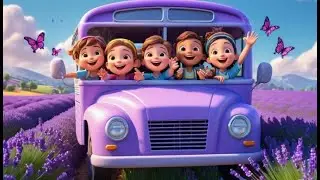 Wheels on the Bus Floats Through the Lavender Fields | Best Nursery Rhymes & Kids Songs