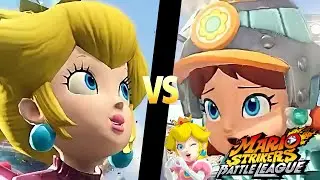 Mario Strikers Battle League Team Peach vs Team Daisy in Planetoid