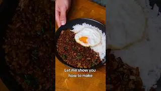 Thai Basil and Pork Stir Fry - Pad Kra Pao #shorts