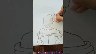 Disney Princess Belle drawing easy #drawing#shorts