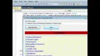 How to Read Excel File in Visual Basic .Net 2010