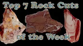 🤩 Top 7 Rock Cuts! Rainbow Breccia, Banded Wonderstone, Jasper w/ Crystal Veins, Landscape Jasper!