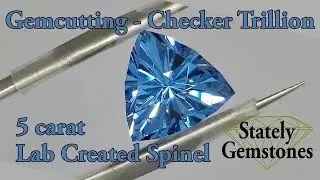 Gemcutting - 5 carat - Checkerboard Trillion