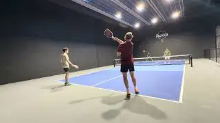 4.5 Pickleball. Quick Game Against Strong Counters and Dinks at The Picklr. Dan/Alain vs Wyatt/Dylan