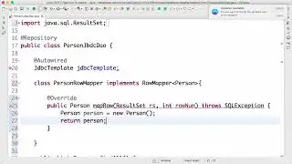 14  Step 12   Creating a custom Spring JDBC RowMapper