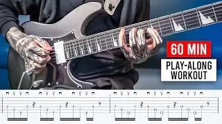 BEST 60 MIN GUITAR TECHNIQUE WORKOUT - alternate picking, legato, sweep picking & more
