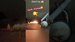 Lock flying 😁 💥 Amazing Cracker experiment 😱| Diwali cracker testing 2024😜 #shorts