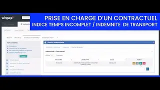 Prise en charge d'un contractuel avec Winpaie+RH : Indice Temps Incomplet / Indemnit&eacute; de Transport !