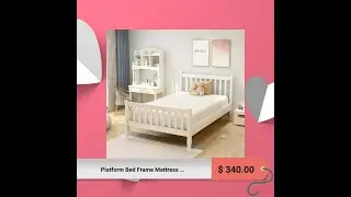 Platform Bed Frame Mattress Foundation with Wood Slat Support, Twin