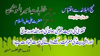 Khutba No.188 | Kya Aap Ki Maut Bhi Shahadat Hai? | Imam Ali (A.S.) Ne Bataya
