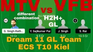 MTV VS VFB MATCH ll MTV VS VFB DREAM 11 GL TEAM ll ECS T10 KIEL MATCH ll