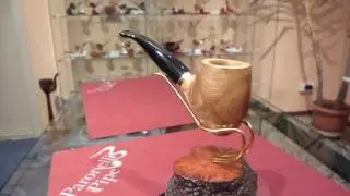 Brand new cherry wood pipe PARONELLI bent handmade -  eBay item: 401241078865