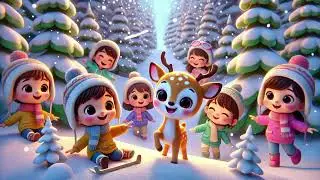 Little Deer&rsquo;s Snow Adventure 🦌❄️ | Magical Winter Song for Kids 🌨️⛄️🎶|Nursery Rhymes & Kids Songs