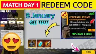 FF REDEEM CODE TODAY || FREE FIRE REDEEM CODE TODAY 8 JANUARY || FFPL REDEEM CODE TODAY🤩