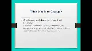 Foster Care Public Awareness Professional
