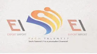 Export Import Logo design in adobe Illustrator// #logo #wordmarklogo  #graphicdesign #techtalent17
