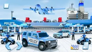US Police Car Park & Transport Simulation #9 - Police Sea Ship Drive - Android Gameplay
