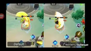 Zeraora Default VS Frontier Style Holowear  comparison / Pokemon Unite
