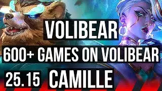 VOLIBEAR vs CAMILLE (TOP) | 10/4/15, 600+ games, Dominating | EUW Master | 25.15