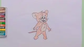 How To Draw Jerry 🐭 | Easy Drawing Practice And Coloring For Kids