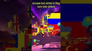 europe but white&nbsp;in flag turn into yellow #country #map #colors #geography #shorts