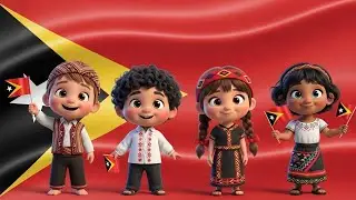 🇹🇱 East Timor Kids Anthem | &ldquo;P&aacute;tria&rdquo; | Kids Flags Learning | Timor-Leste History & Facts#easttimor 