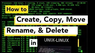 How to create Linux / Unix copy, Move, Delete and Rename Commands.