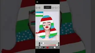 🇺🇿 Uzbekistan Flag Inspired Makeup Look | Creative Makeup Transformation #ibispaintx #blackpink