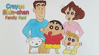 💫Shinchan Drawing | How to draw Shinchan Family Step by Step | Shin-chan Cartoon Drawing #drawing