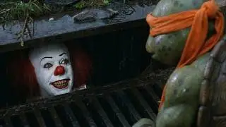 'NINJA TURTLES vs IT (Pennywise)' - #fanfilm #parody #ai