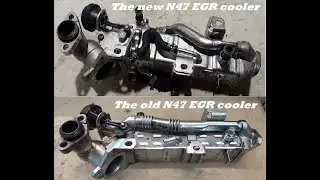 EGR cooler new for the N47 BMW engine, what it looks like and what changes have been made.