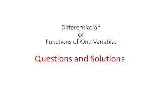 Practice Questions: Derivative of Single Variable Functions #calculus #exam