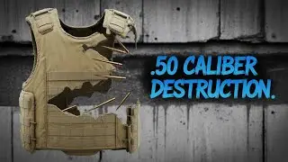 Shooting Kevlar vest with 50 Bmg