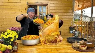 Необычный рецепт плова! Бабушка приготовила плов с бараньими ребрышками.q