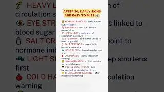 Early Warning Signs After 50 Most People Miss ⚠️