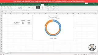 How to Make Plan vs Actual Excel Double Doughnut Progress Chart | Visualize Projects - Ep. 2
