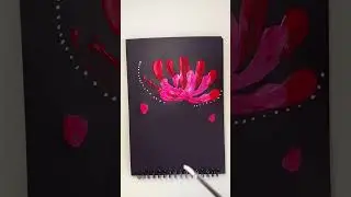 Всего одна ложка и немного краски #drawing #draw #drawingtutorial #diycrafts #art #flower #diy